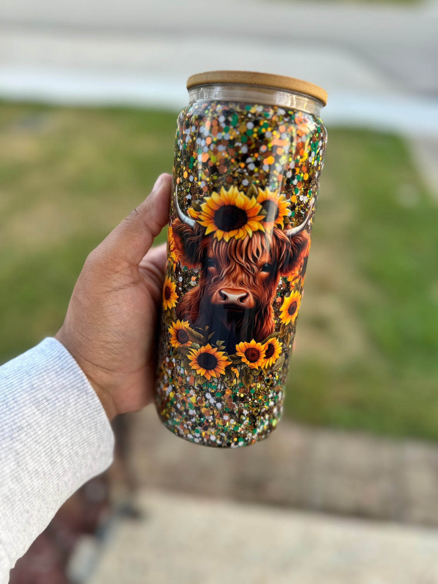 Sunflower Cow 20 oz (glass)