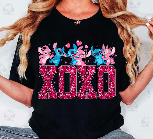 XOXO - Faux Glitter Stitch