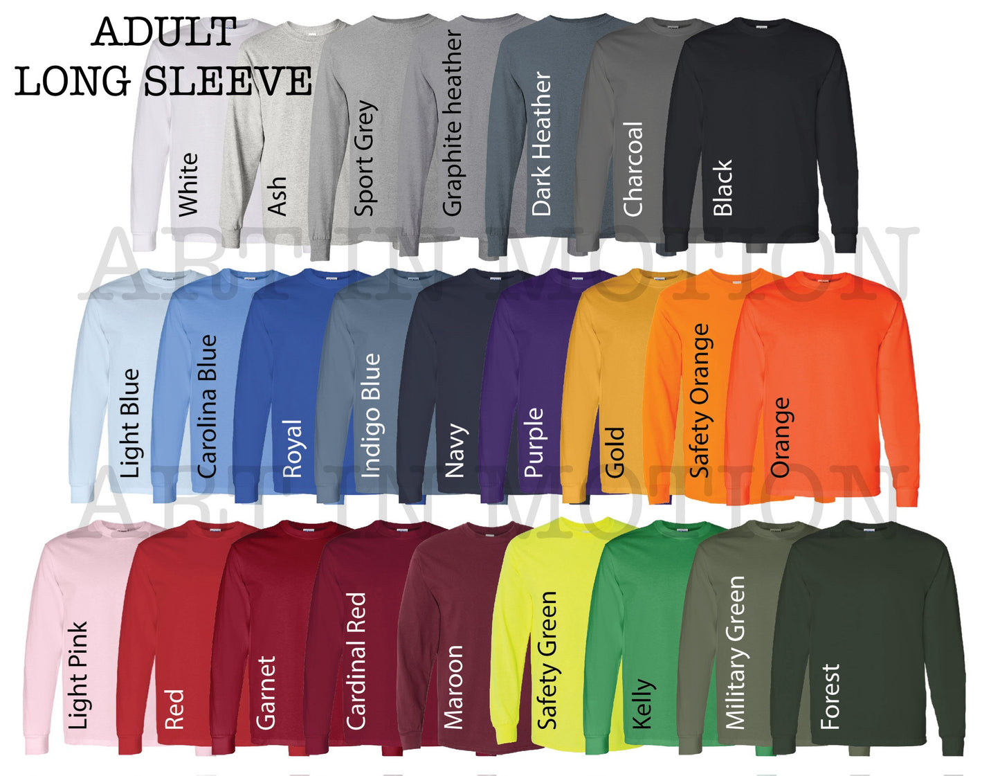 Apparel Color Options