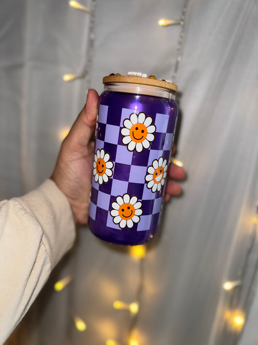 Purple Daisy (Glass 16 oz)