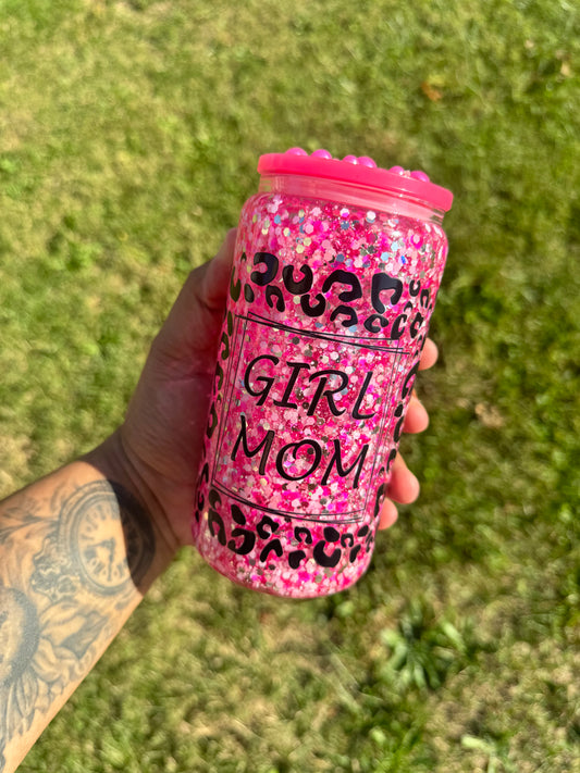 Girl Mom • 16 oz Glass