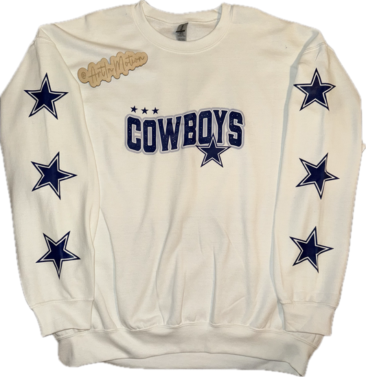 Cowboys Crewneck • Adult XL • White